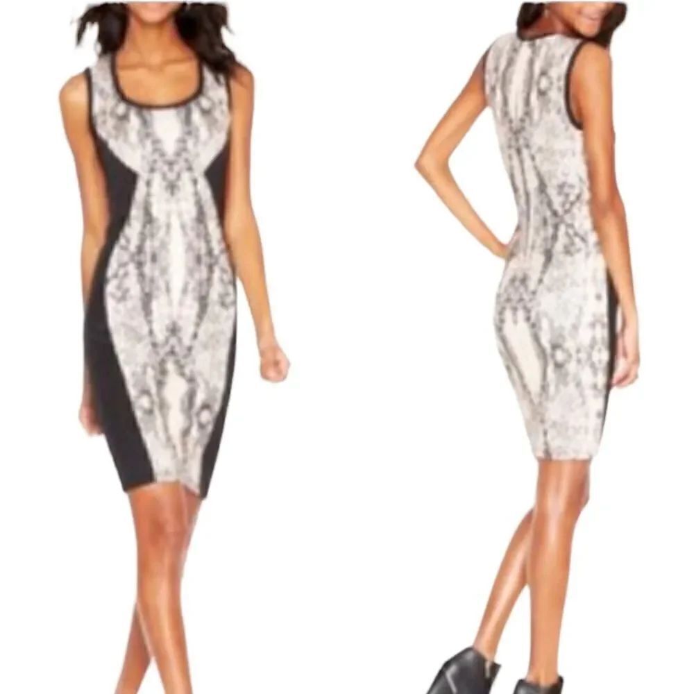 BAR III BODYCON SNAKEPRINT DRESS IN THE SIZE SMALL
